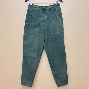 Ischiko Cotton Trousers Pants - Women's Size 1 - Green